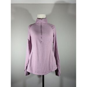 Apana Top Women Sz S Lavender 1/2 Zip Running Lightweight Long Sleeve Athletic